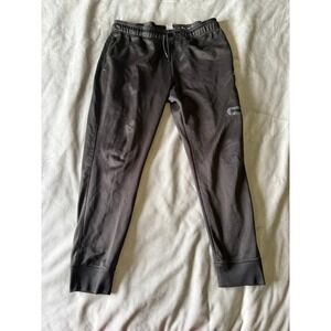 Reebok Mens Black Fleece Lined Jogger Sweatpants Size Medium Side Zip Pocket